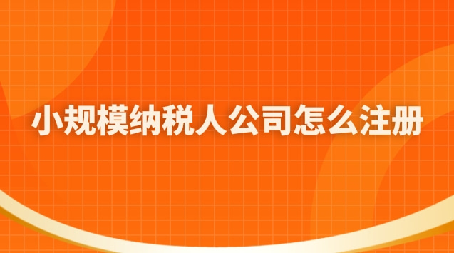 小規模納稅人公司怎么注冊(怎么成立小規模納稅人公司)
